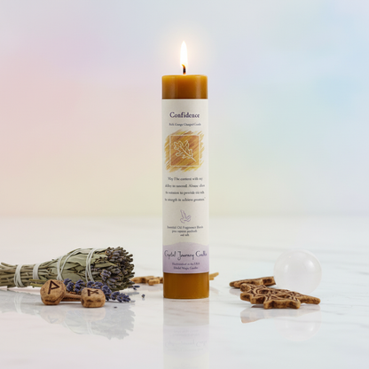 Confidence Reiki Charged pillar candle