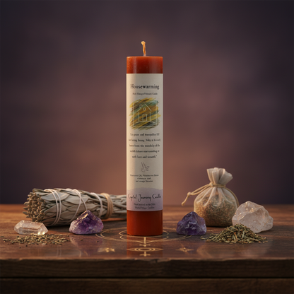 Housewarming Reiki Charged pillar candle
