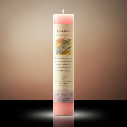 Friendship Reiki Charged pillar candle