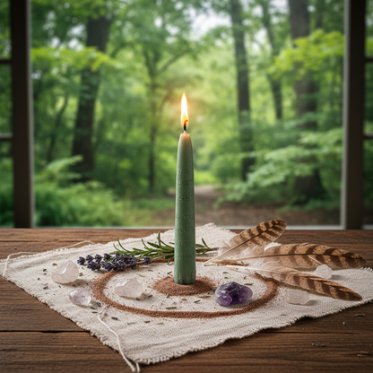 Attract Nature Spirits Ritual Candle, 7 Inches