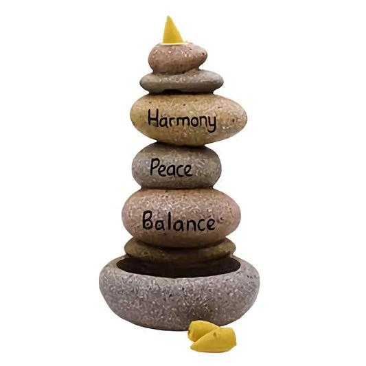 Harmony, Peace & Balance Backflow Incense Burner