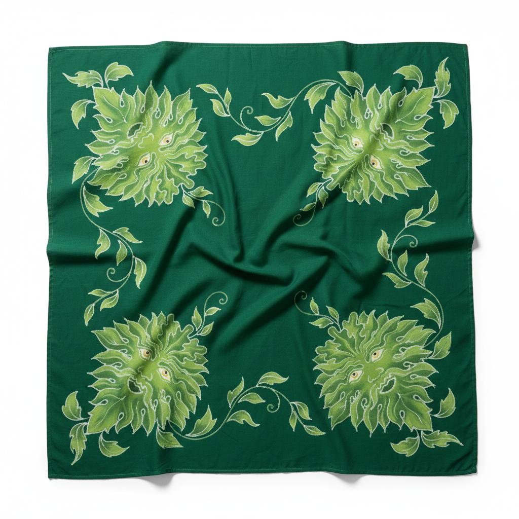 Green Man Caftan 3 ft Square