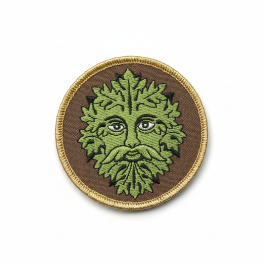 Green Man Iron-On Patch, 3"
