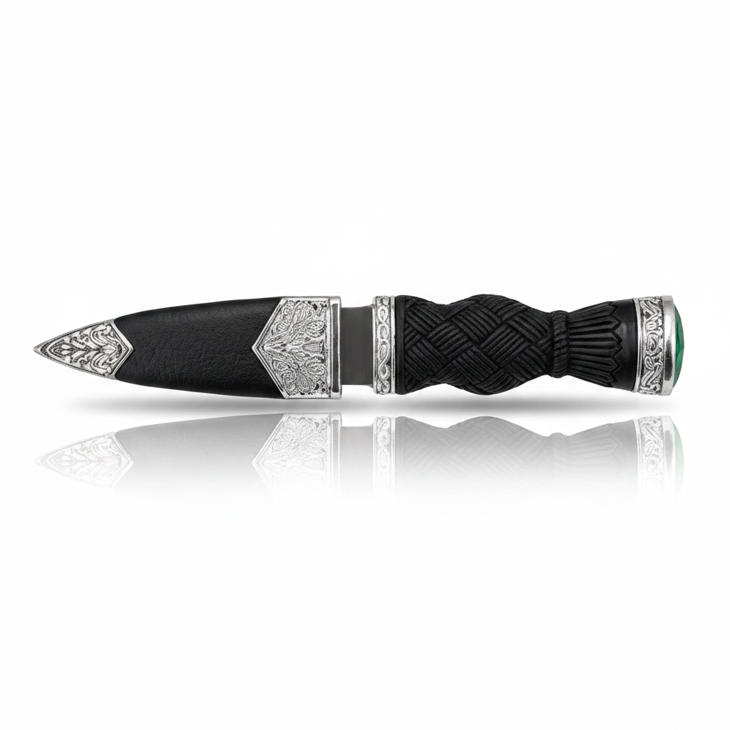 Green Scottish Dirk Athame, 7 1/4 Inches