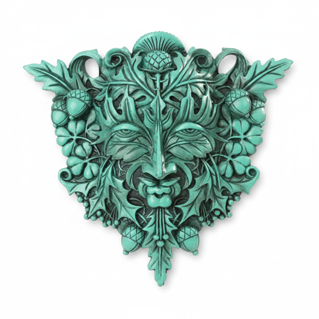 Greenman Wall Plaque, 12 x 10.75 x 2.25 Inches