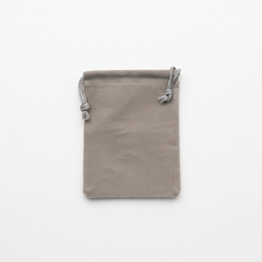 Grey pouch on white