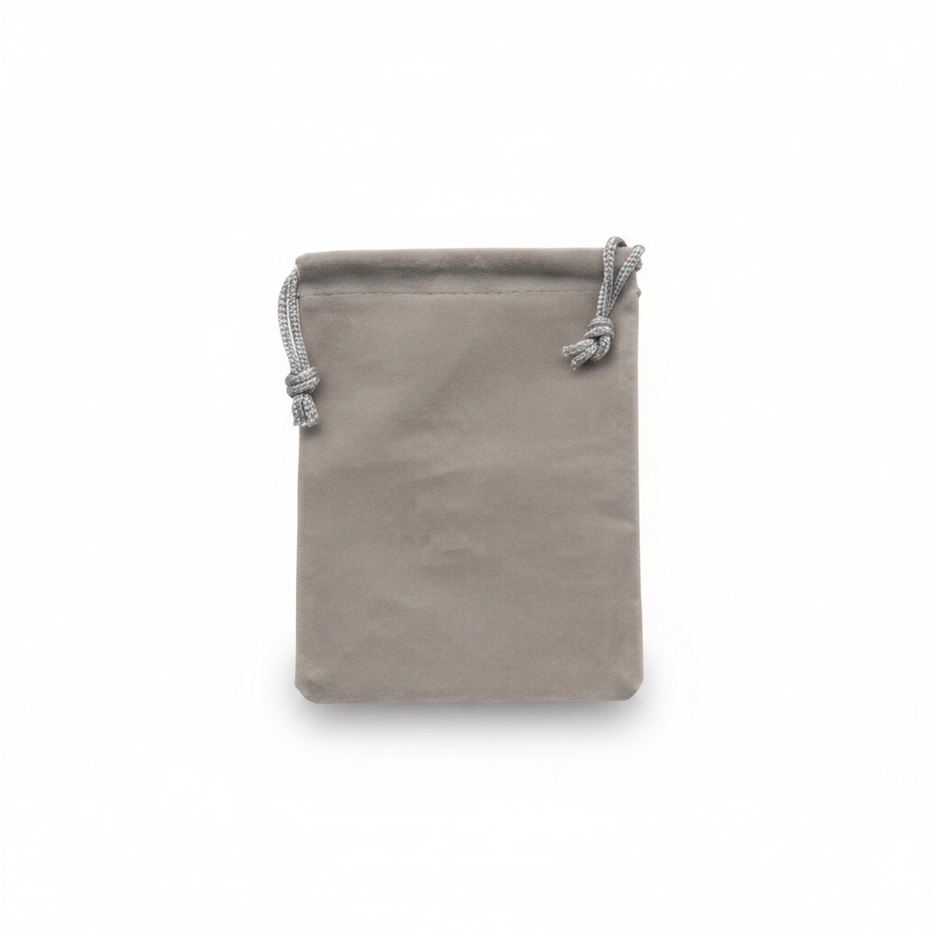 Grey Velveteen Bag — Product Lay
