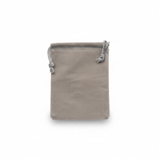 Grey Velveteen Bag — Product Lay