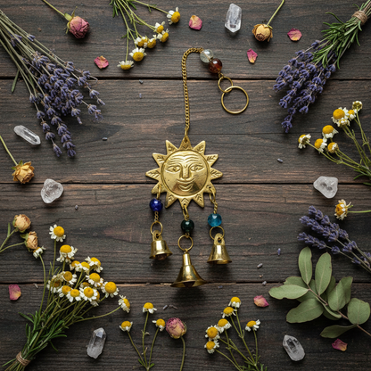 Happy Sun Wind Chime, 10", alternate view