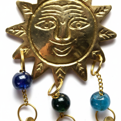 Happy Sun Wind Chime, 10", detail view