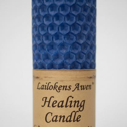 Healing Lailokens Awen Candle, 4 1/4", detail view