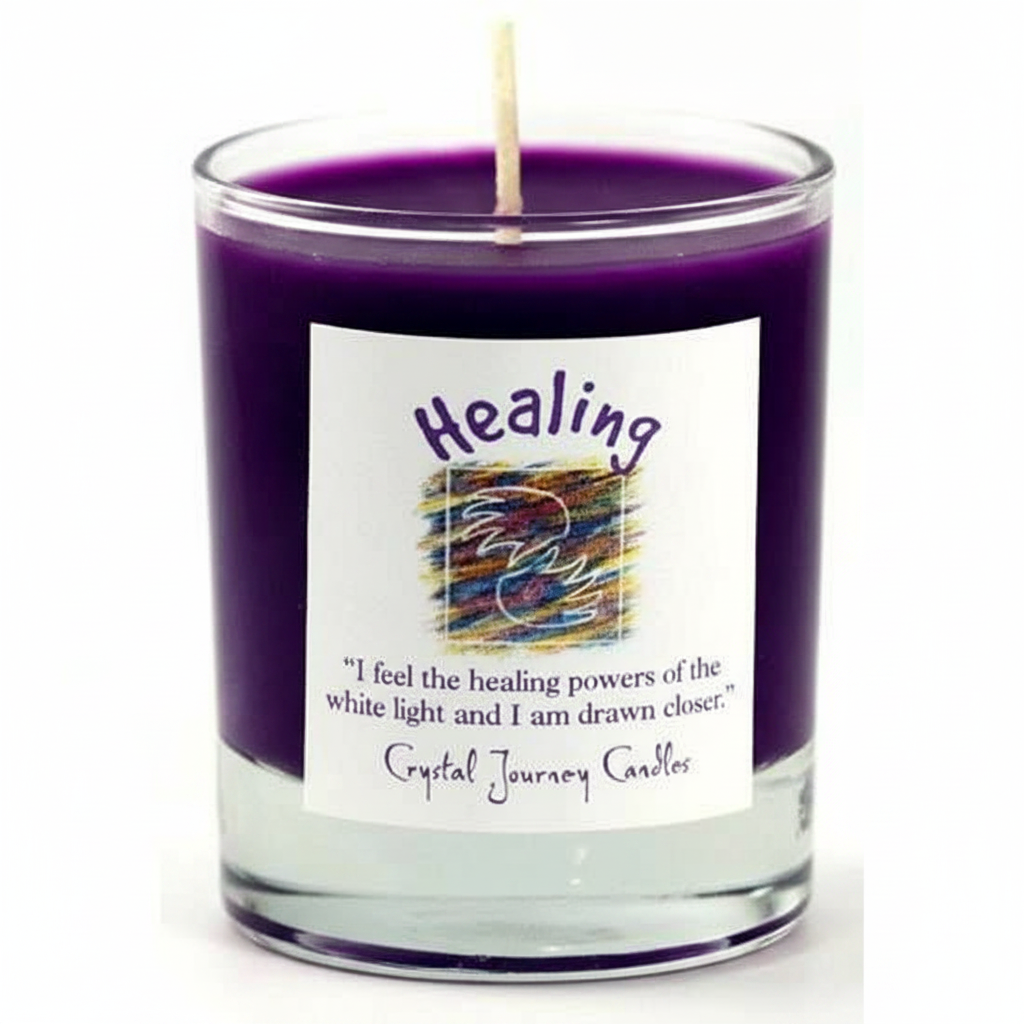Healing Soy Votive Candle, detail view