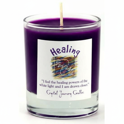 Healing Soy Votive Candle, detail view