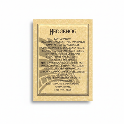 Hedgehog Prayer Poster, 8.5" x 11"