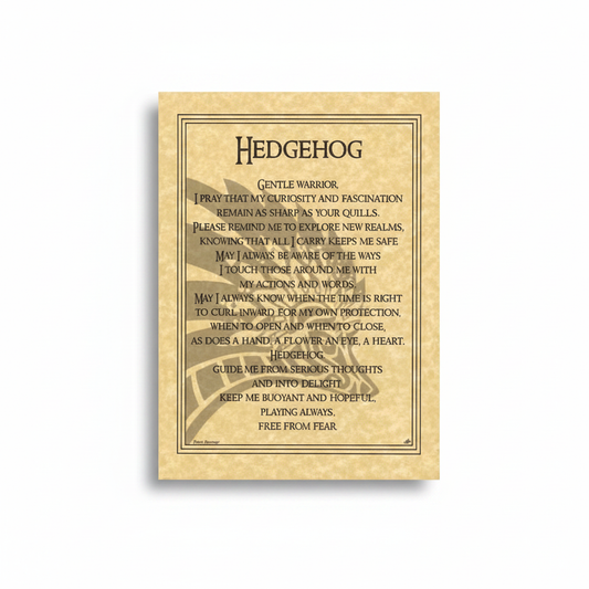 Hedgehog Prayer Poster, 8.5" x 11"