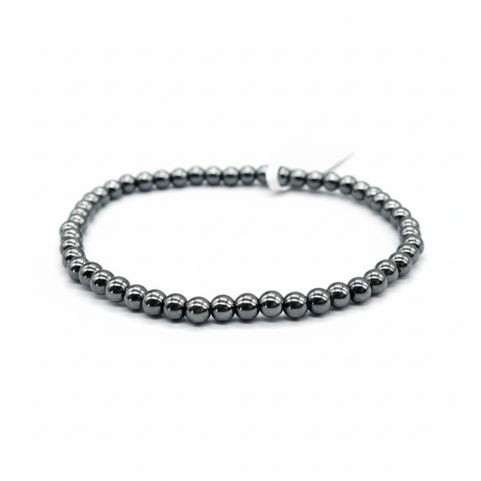 Hematite Bead Bracelet, 4mm Beads
