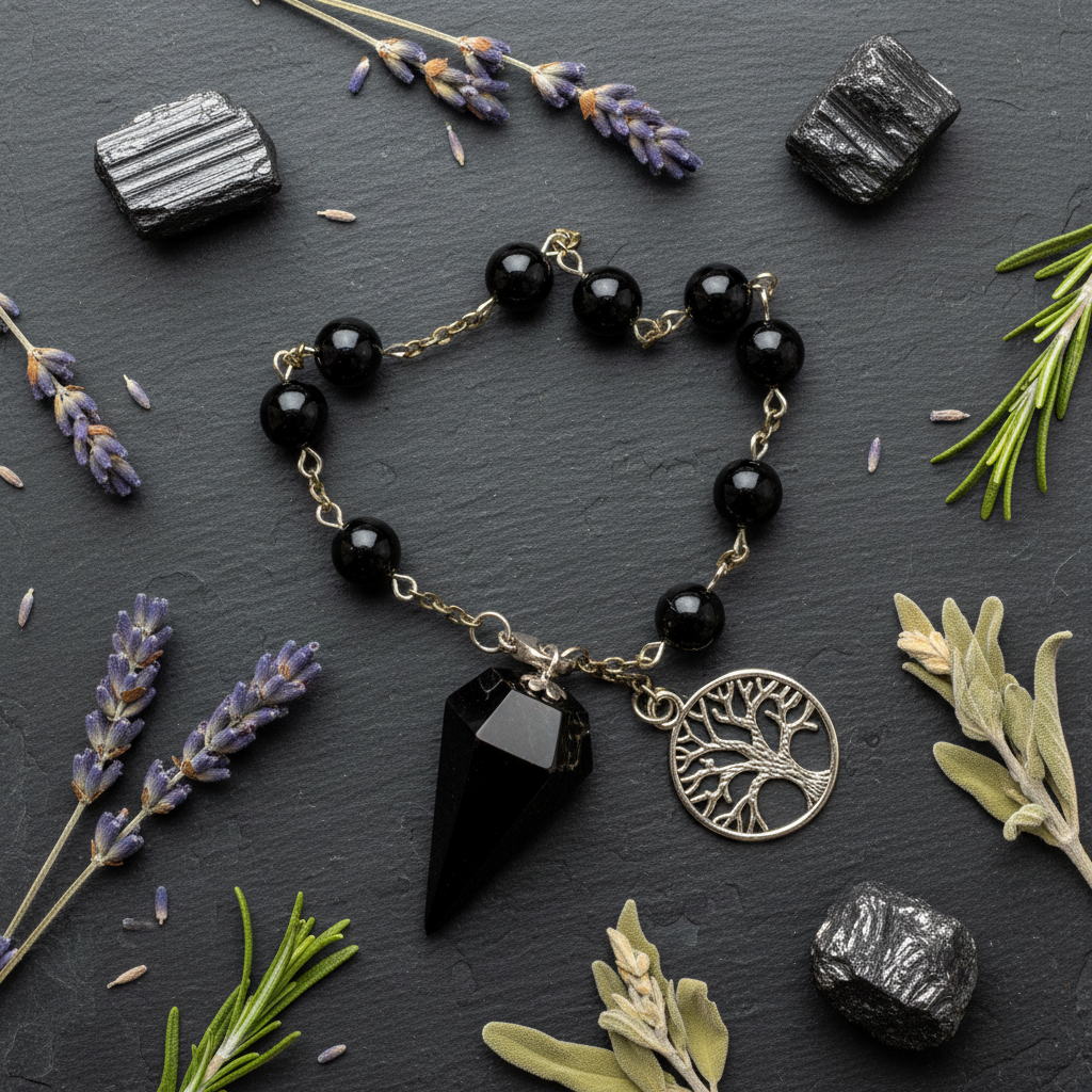 Hematite Pendulum Bracelet, alternate view