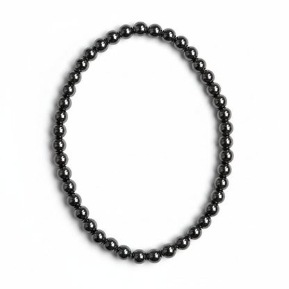 Hematite Stretch Bracelet, 4mm