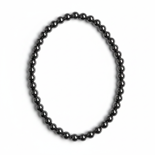 Hematite Stretch Bracelet, 4mm