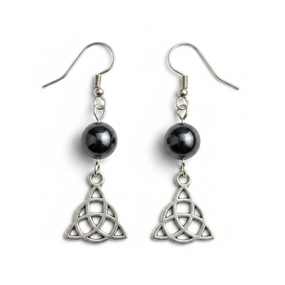 Hematite Triquetra Earrings