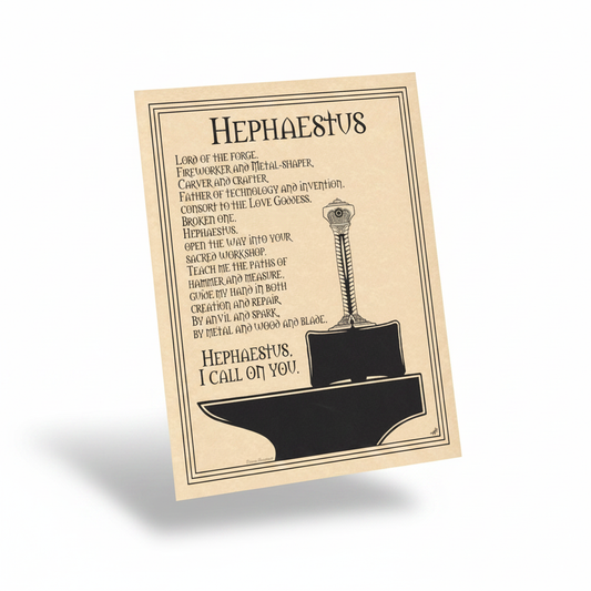 Hephaestus Poster, 8.5" x 11"