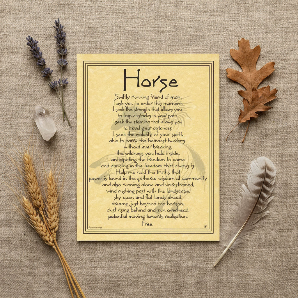 Horse Prayer Poster, 8.5" x 11", alternate view