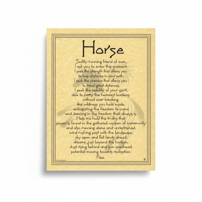 Horse Prayer Poster, 8.5" x 11"