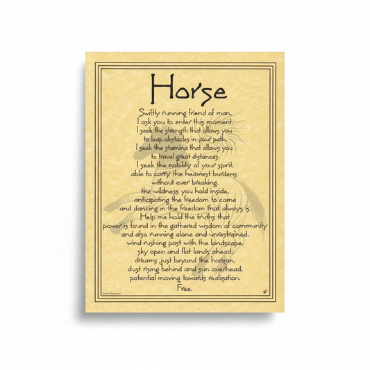 Horse Prayer Poster, 8.5" x 11"