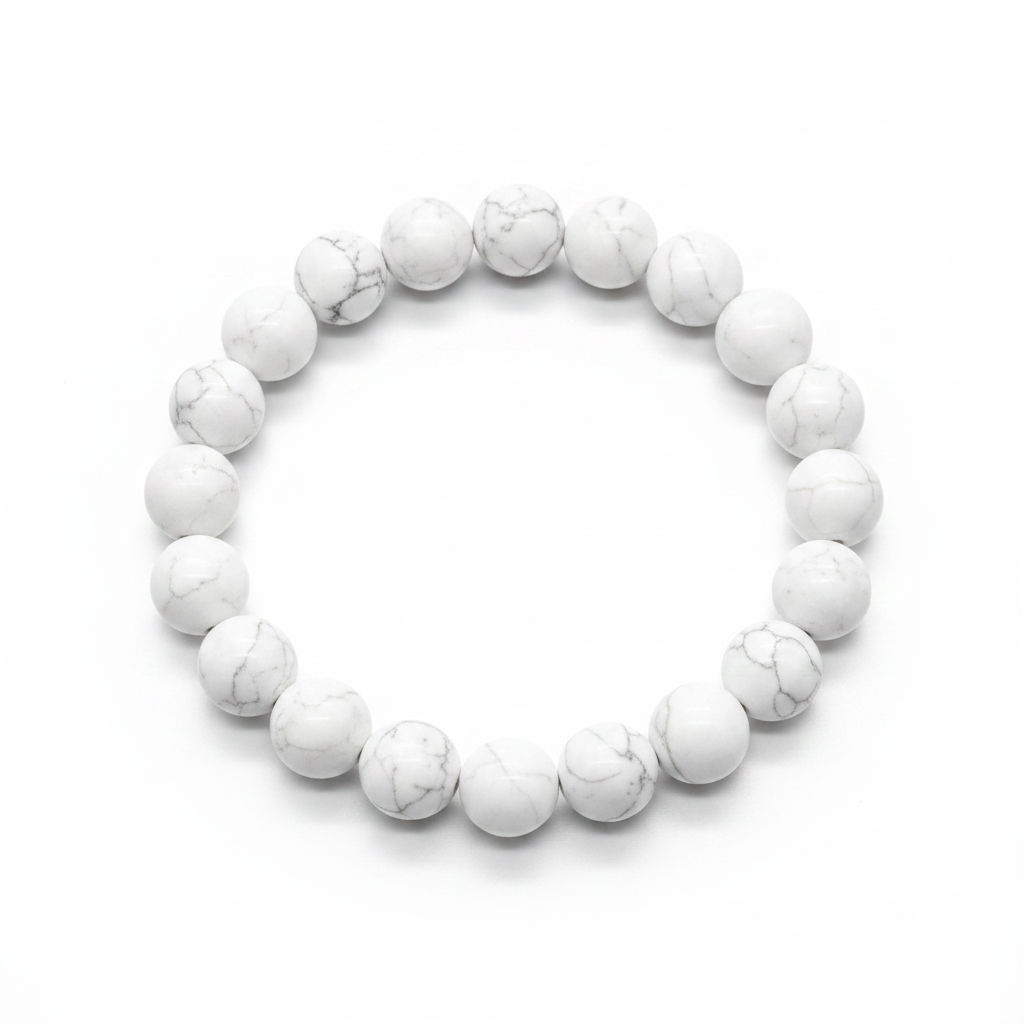 Howlite Gemstone Bracelet, 8mm