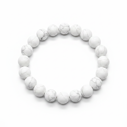 Howlite Gemstone Bracelet, 8mm