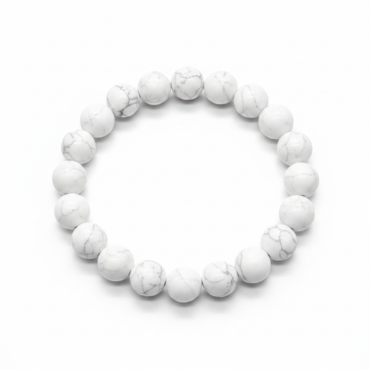 Howlite Gemstone Bracelet, 8mm