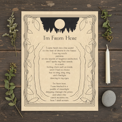 I'm From Here Poster, 8.5" x 11", alternate view