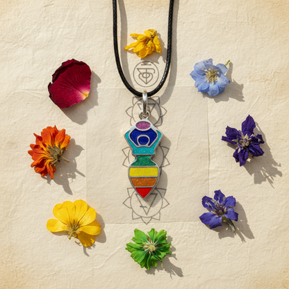Chakra Goddess Pendant, 1 3/4"