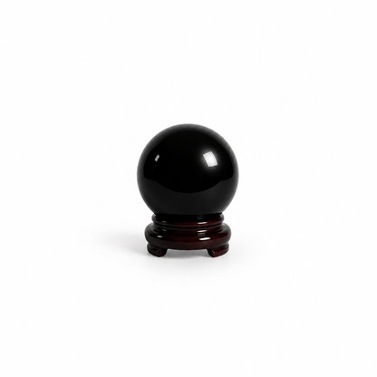 Black Crystal Gazing Ball, 50mm (1.75 Inch)
