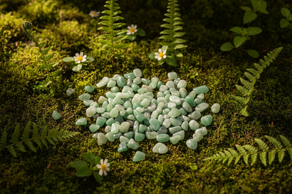 Green Aventurine Tumbled Chips, 1 lb 8-12mm