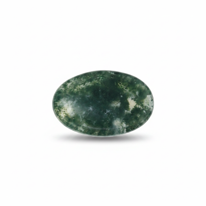 Moss Agate Worry Stone, 1.5"