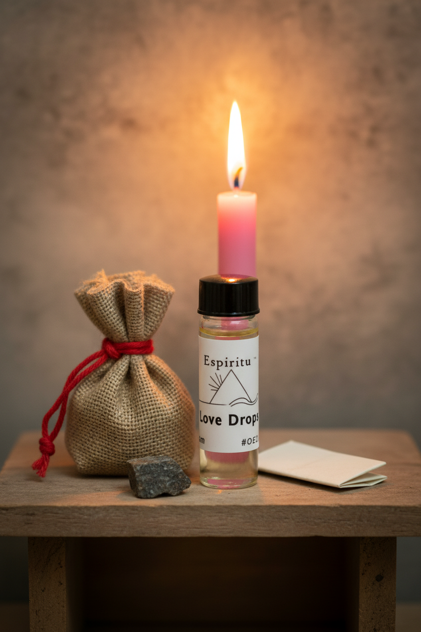 Love Drops Oil 2 Dram - Altar Shelf with Mojo Bag