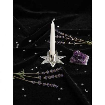 Silver Fairy Star Chime candle holder