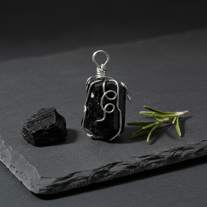 Black Tourmaline wire wrapped
