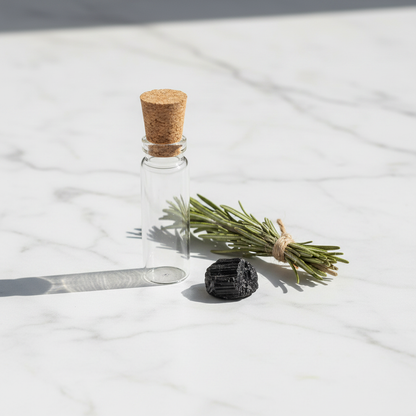 Glass Vial with Cork, 4 Dram