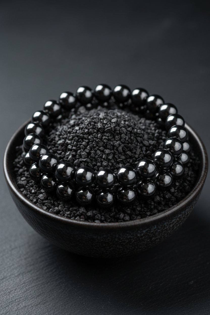 Hematite Bracelet, Man-Made, 8mm