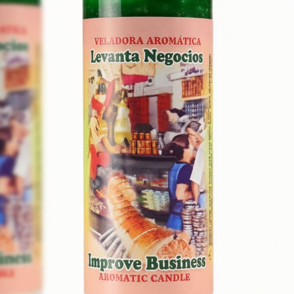 Improve Business (Levanta Negocios) Aromatic Jar Candle, detail view