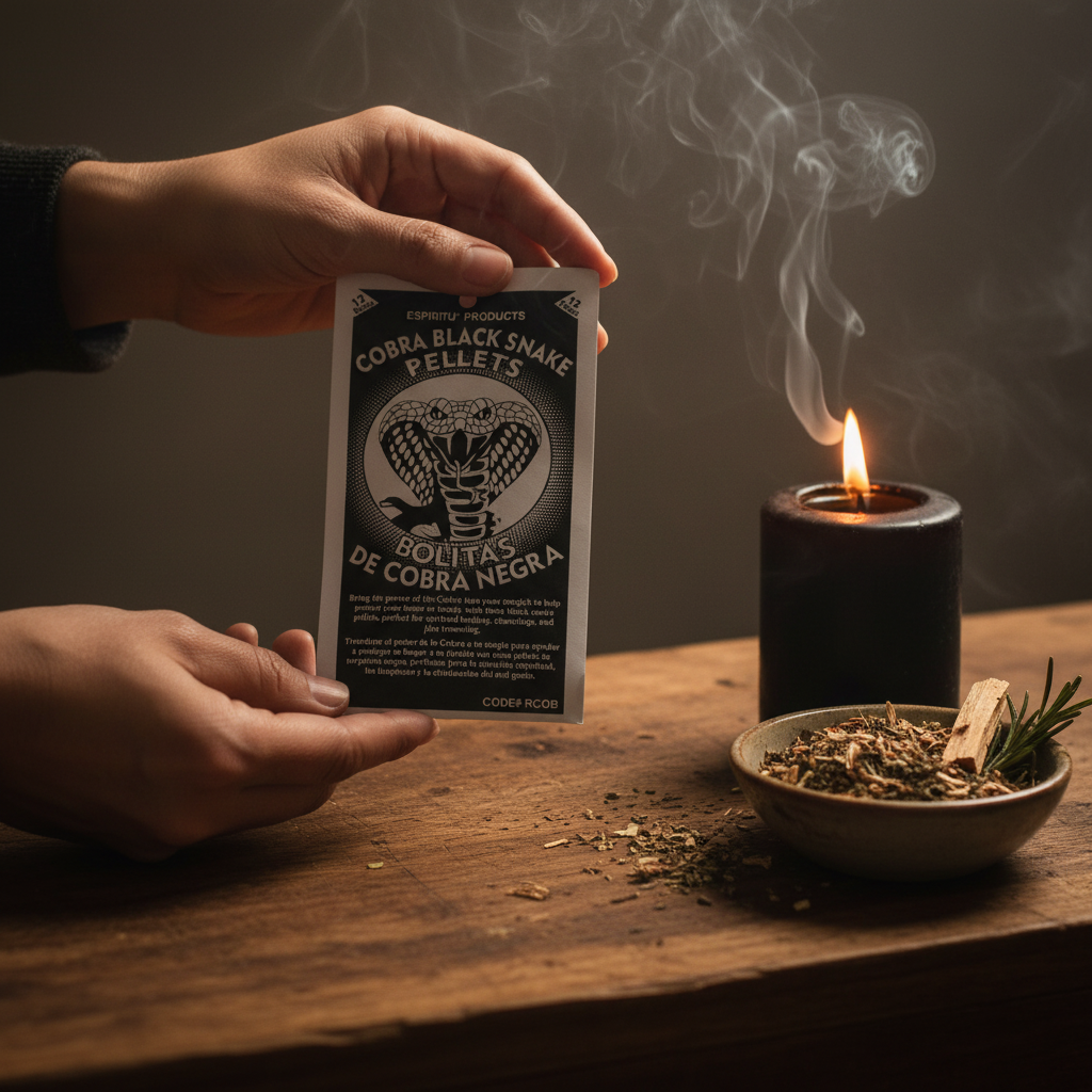 Cobra Black Snake Pellets by Espiritu, shown in use