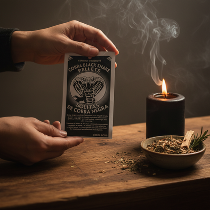 Cobra Black Snake Pellets by Espiritu, shown in use