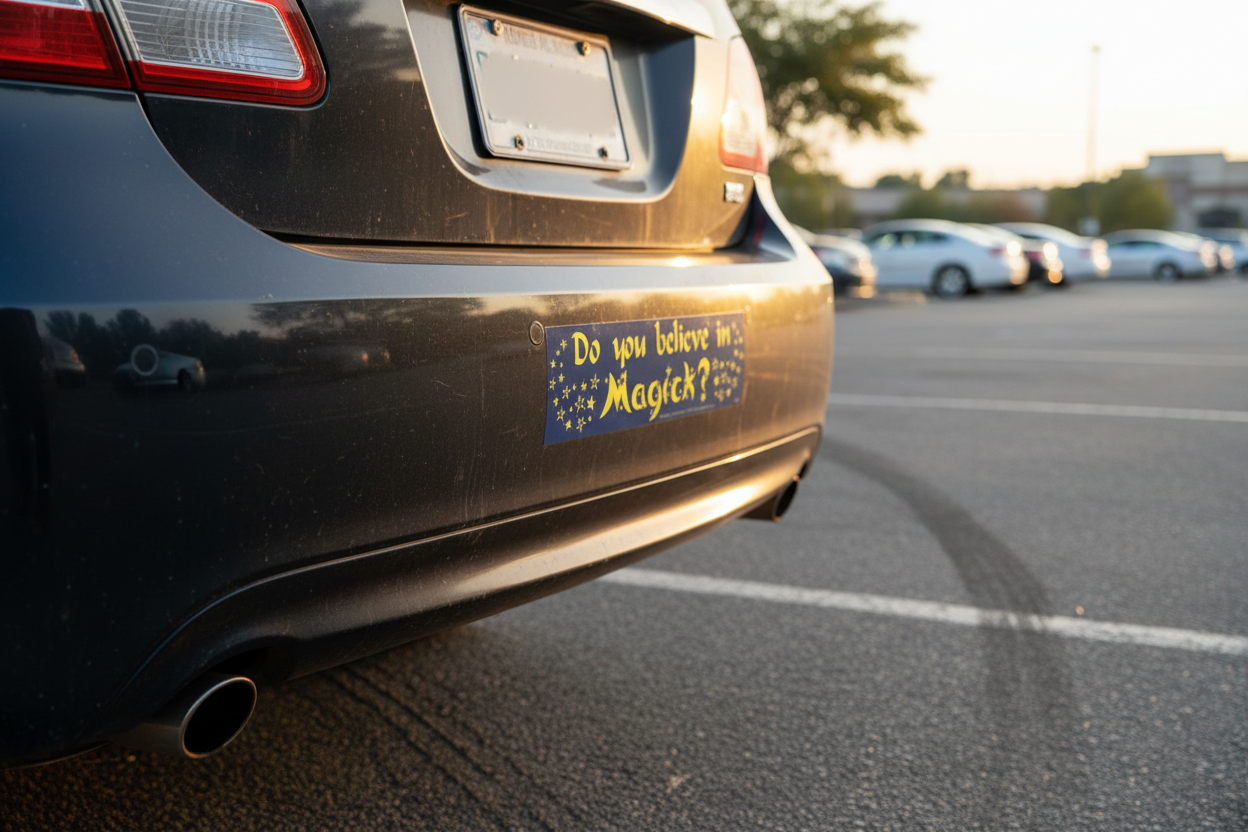 Do You Believe in Magick? Bumper Sticker, alternate view