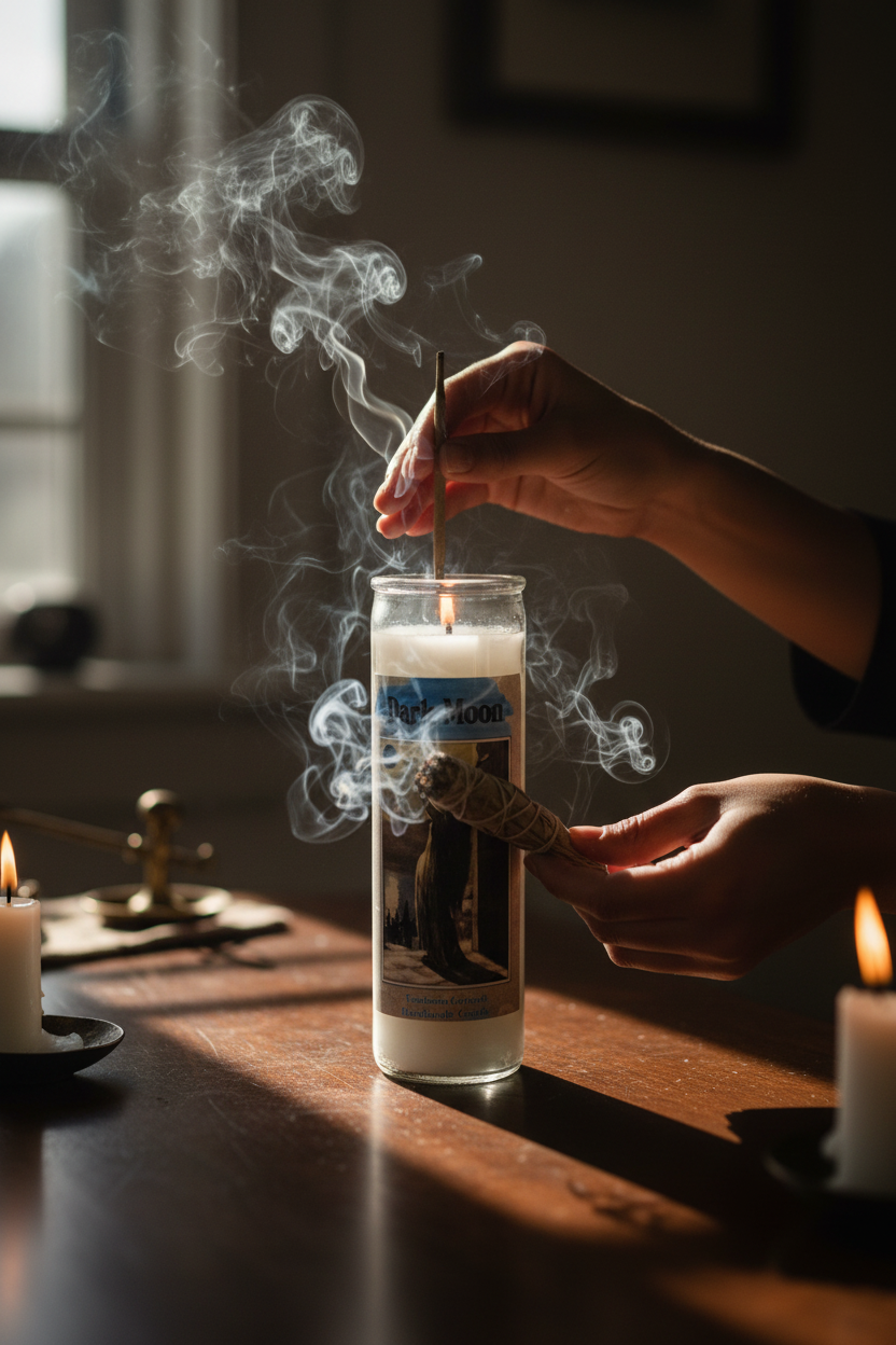 Dark Moon aromatic jar candle, alternate view