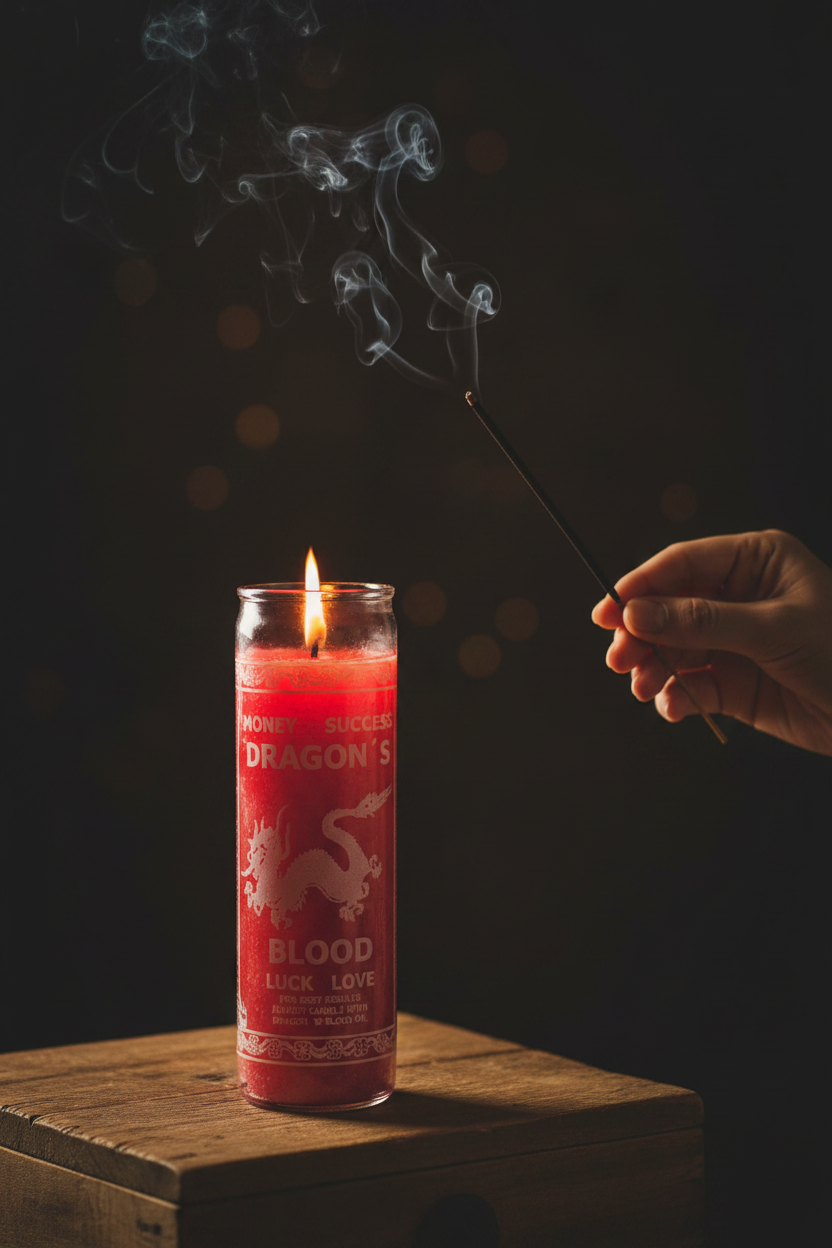 Dragon's Blood 7 Day Jar Candle, alternate view