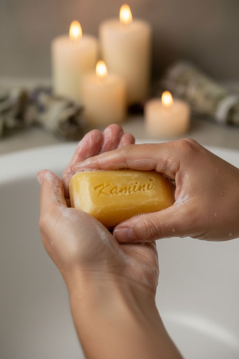 Dragon's Blood Soap by Kamini, 100g, detail view