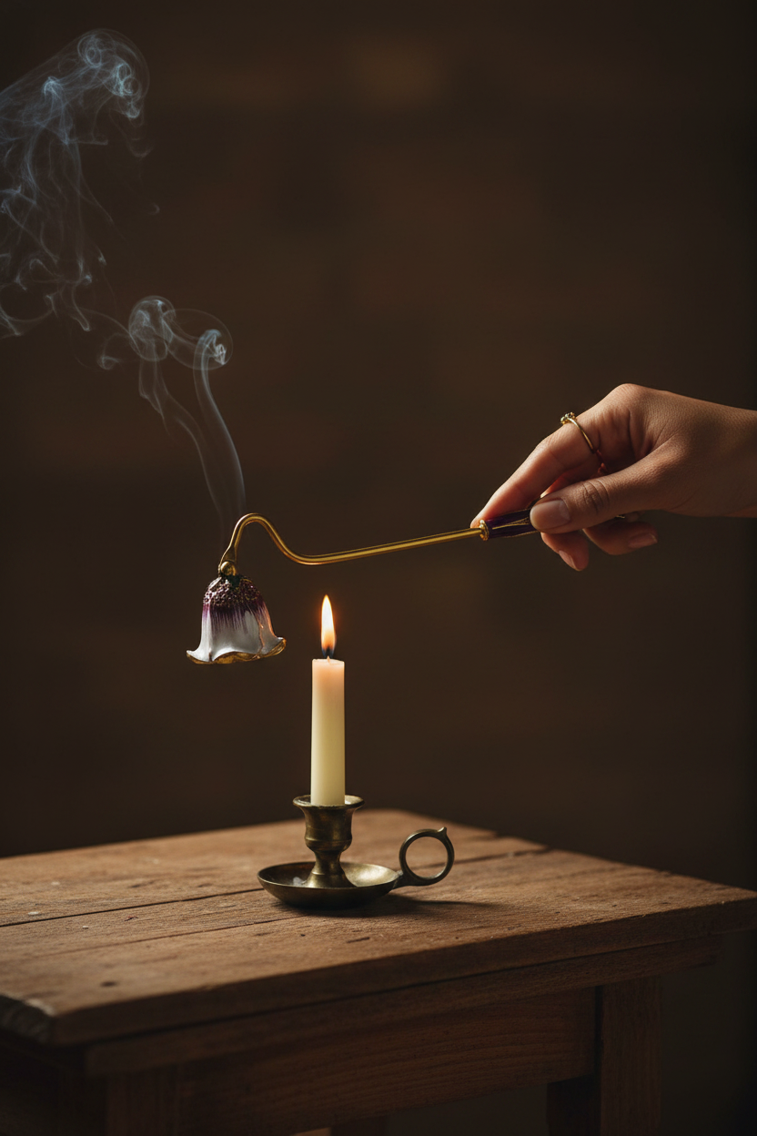 Fancy Flower Candle Snuffer, 7 1/2", alternate view