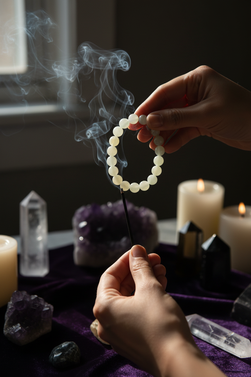 Chinese Jade Bracelet, 8mm, alternate view